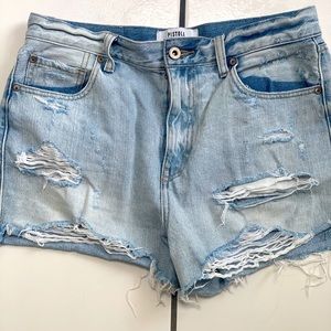 Pistola Distressed Jean Shorts